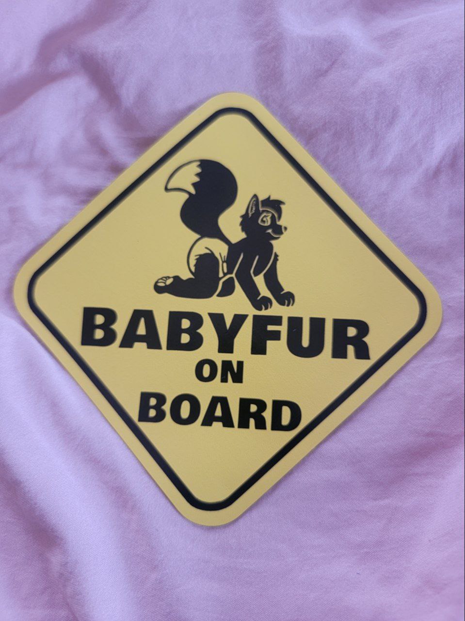 Babyfur on Board 4" Magnets