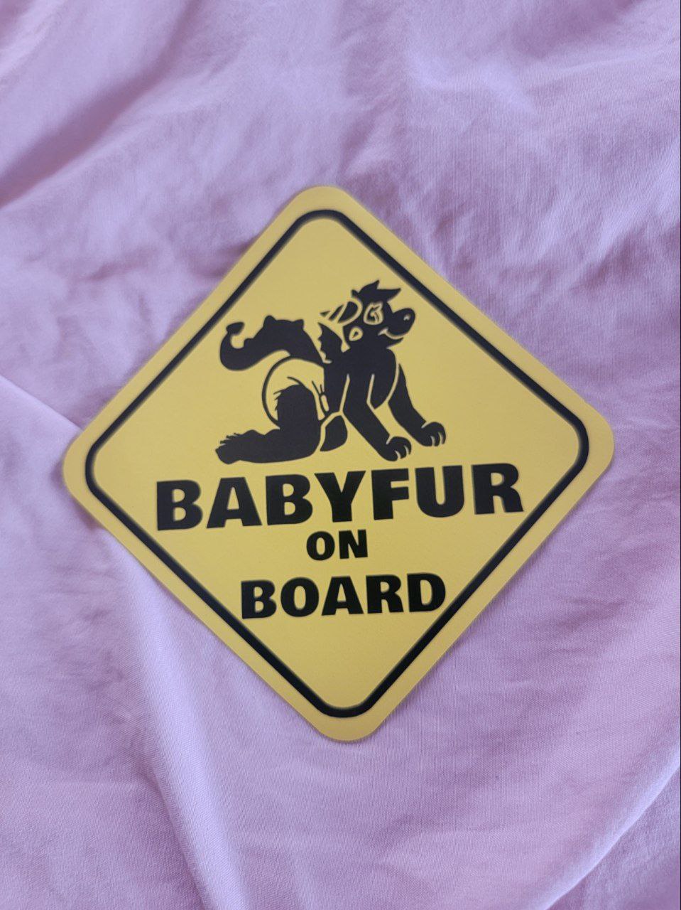 Babyfur on Board 4" Magnets